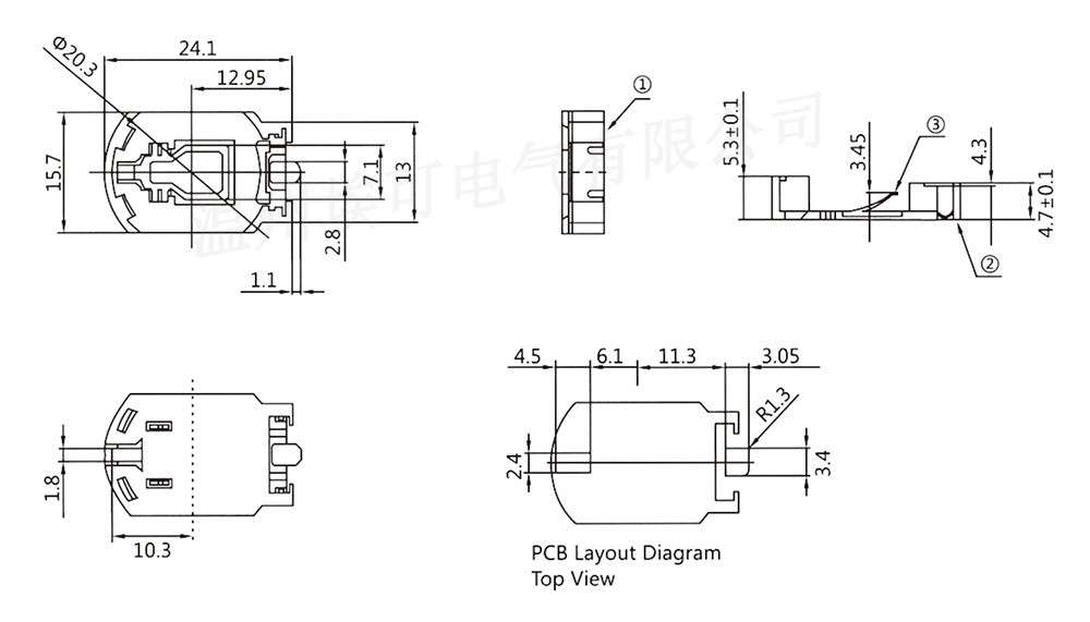 CR2032-8 Battery Holder